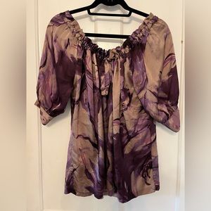 Iris Setlakwe painted silk top size 8